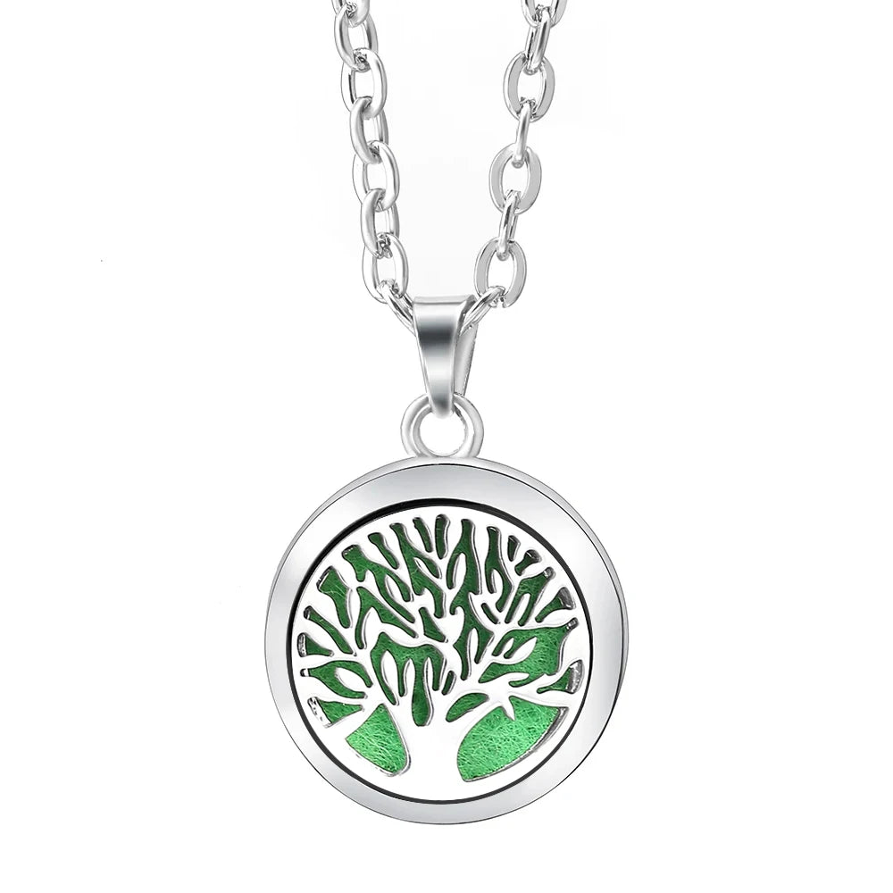 Essential Oil Diffuser Necklace – Stainless Steel Locket Pendant